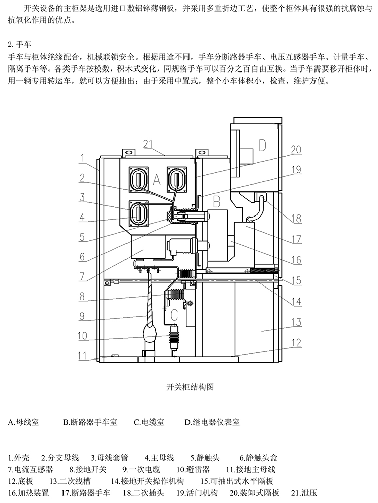 KYN28A-12高壓開關(guān)柜結(jié)構(gòu)圖，咨詢熱線：4000551777　QQ:3176885416